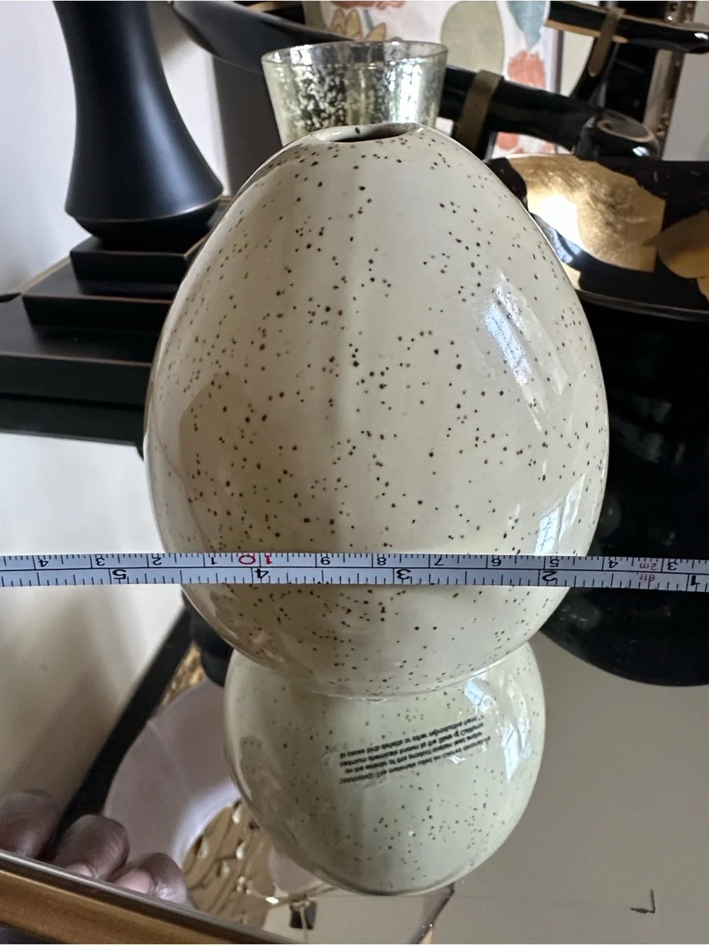West Elm Speckled Egg Pottery Vase